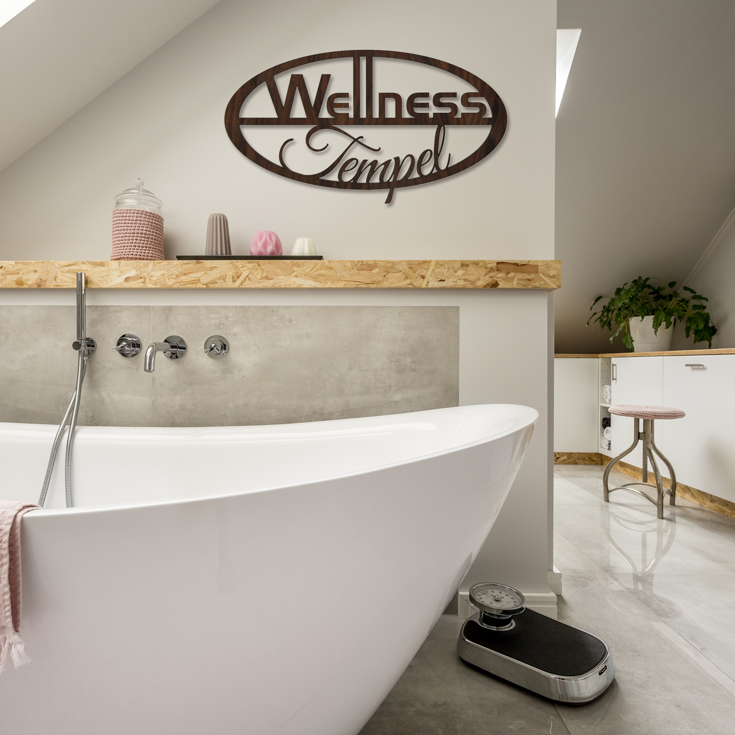 Wellness_Tempel2 Wanddekoration aus Holz, Wellness Tempel