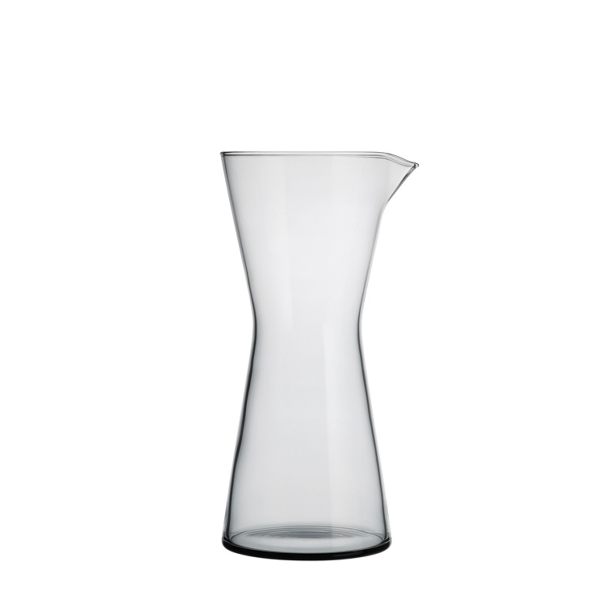 Iittala - Karaffe Kartio aus mundgeblasenem Glas - Wasserkaraffe grau 95 cl 
