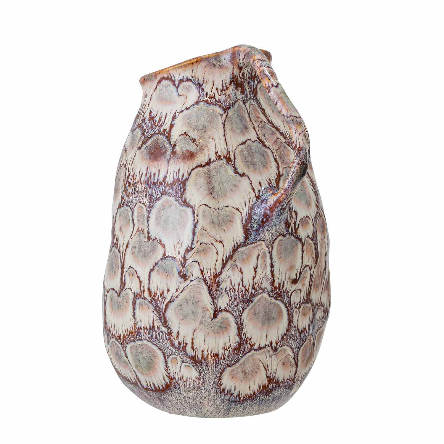 Vase_aus_Steingut_82052771_1 Vase mit abstraktem Muster aus Steingut - Seitenansicht
