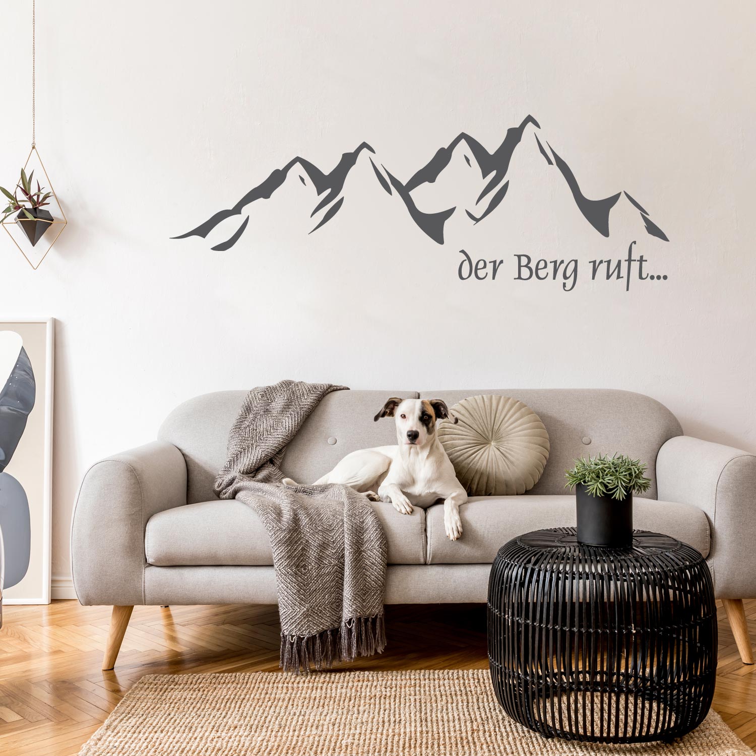 Wandtattoo_239_1 Bergsilhouette mit Schriftzug