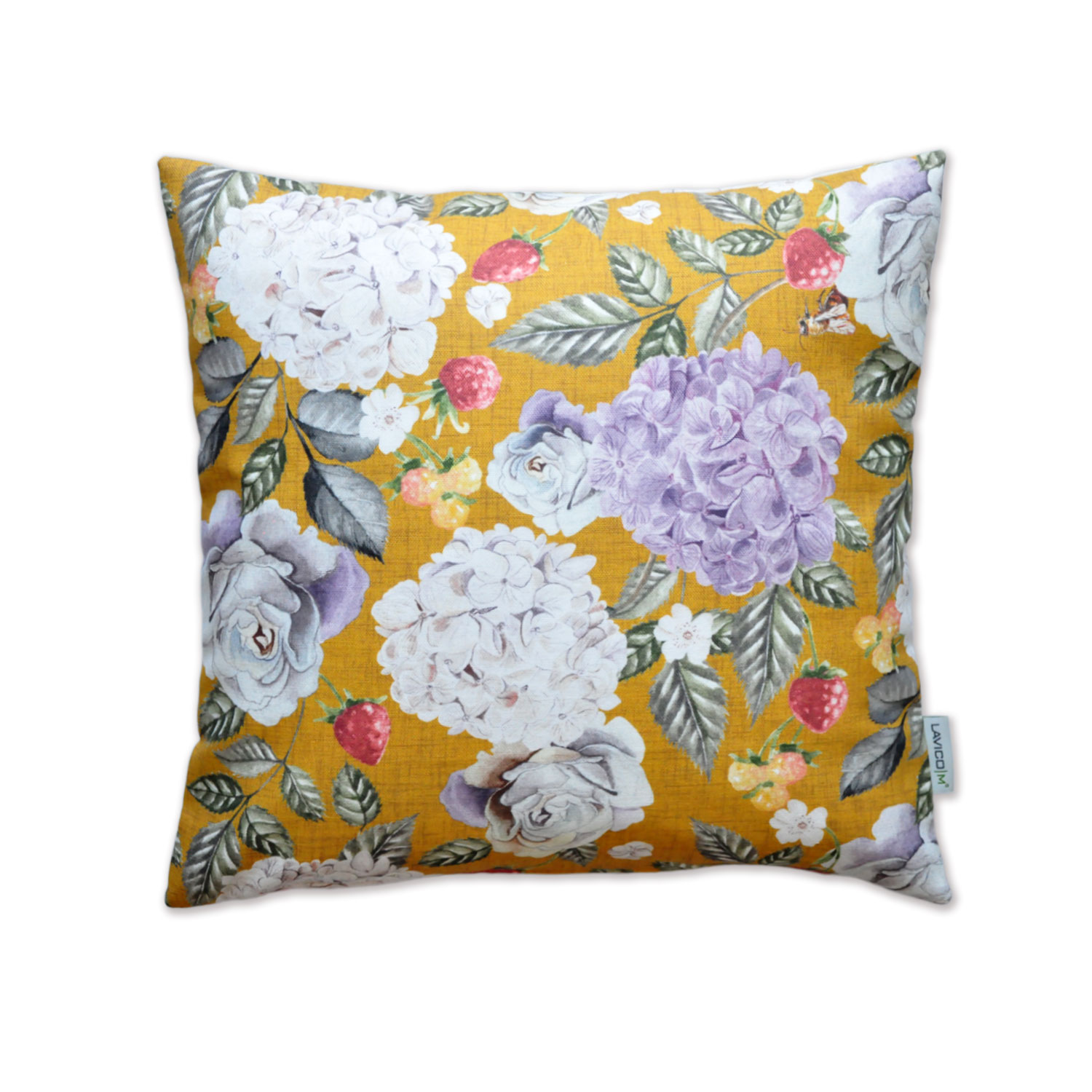 ZK030 Kissenbezug mit großen Blumen & Blüten
