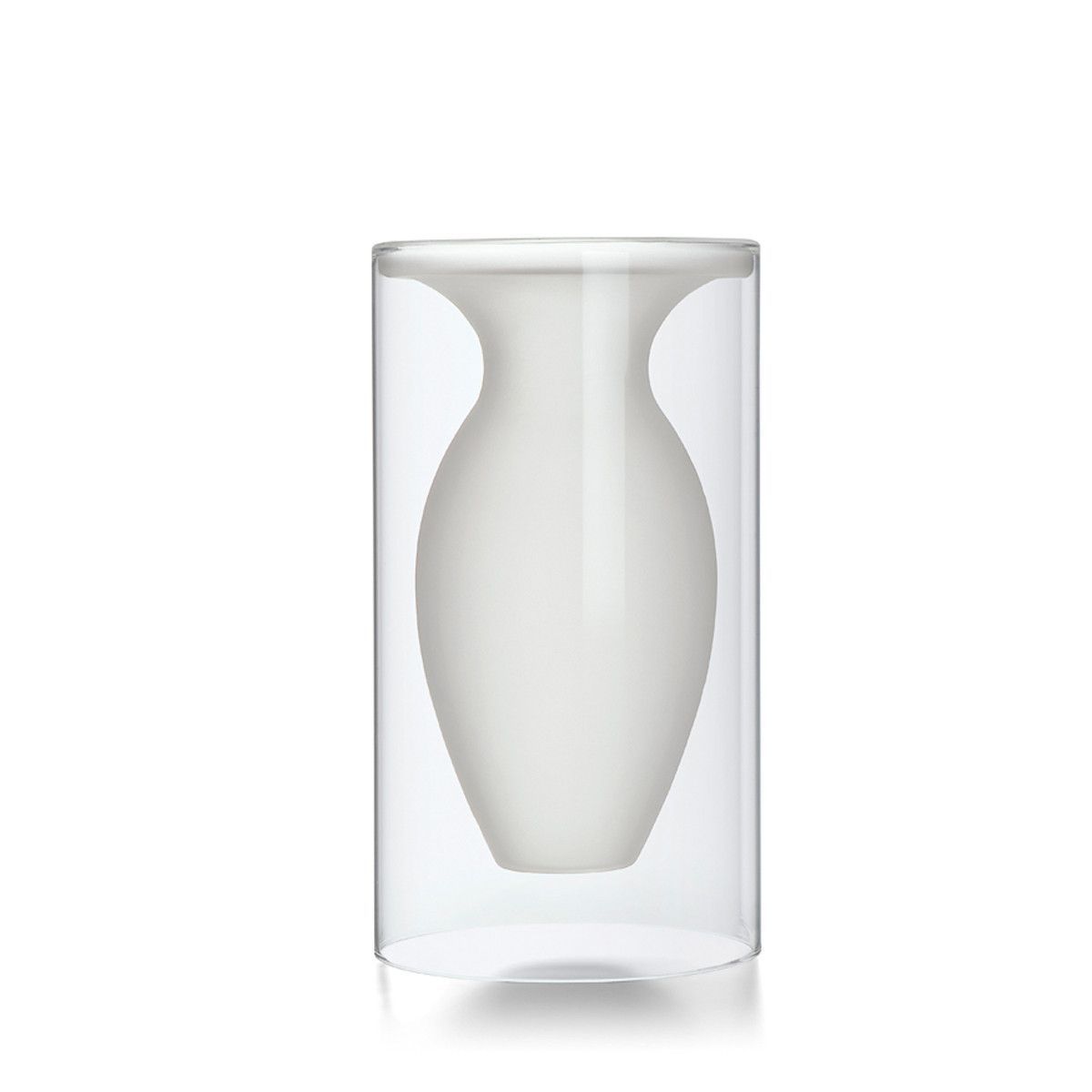Philippi - Tischvase Esmeralda mit Frosteffekt - Blumenvasen aus mattem Glas