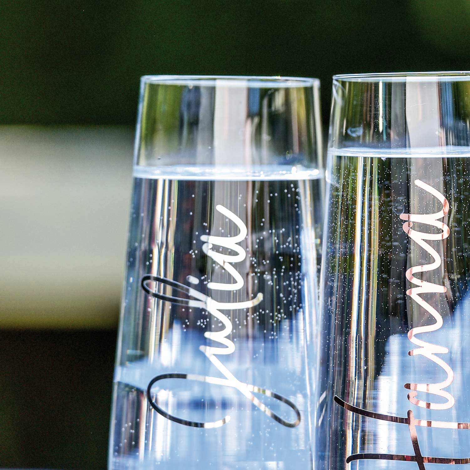 Champagnerglas mit Namen