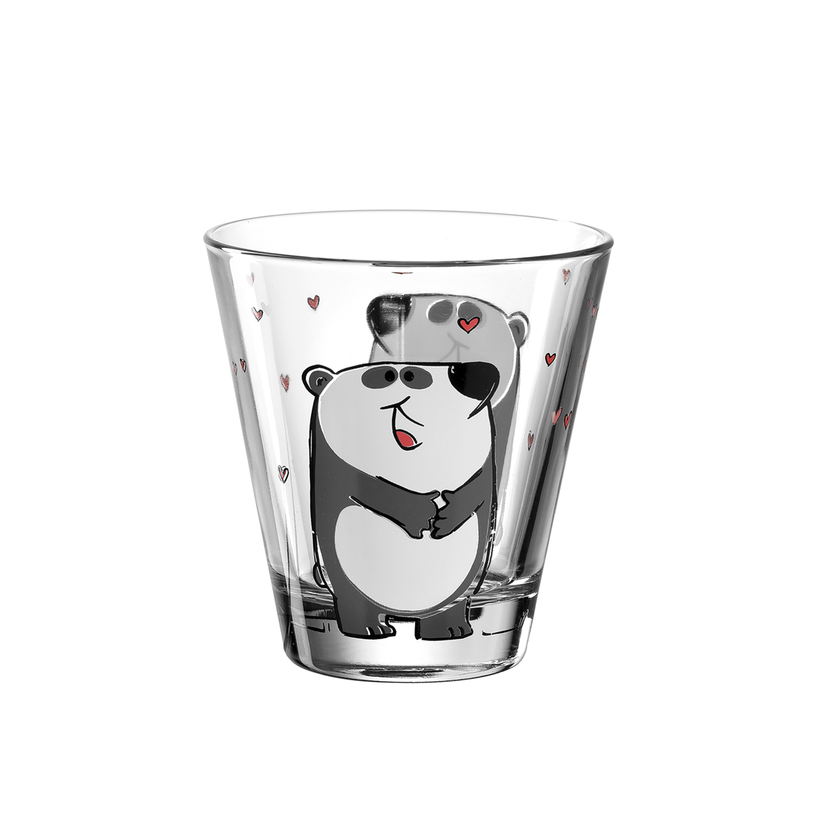 Leonardo - Trinkglas Panda - Kinderbecher BAMBINI - Wasserglas 215 ml 
