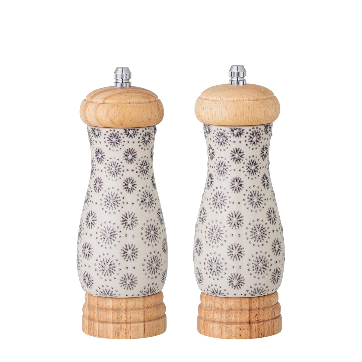 Bloomingville - Salz & Pfeffermühle Elsa Grau aus Steingut