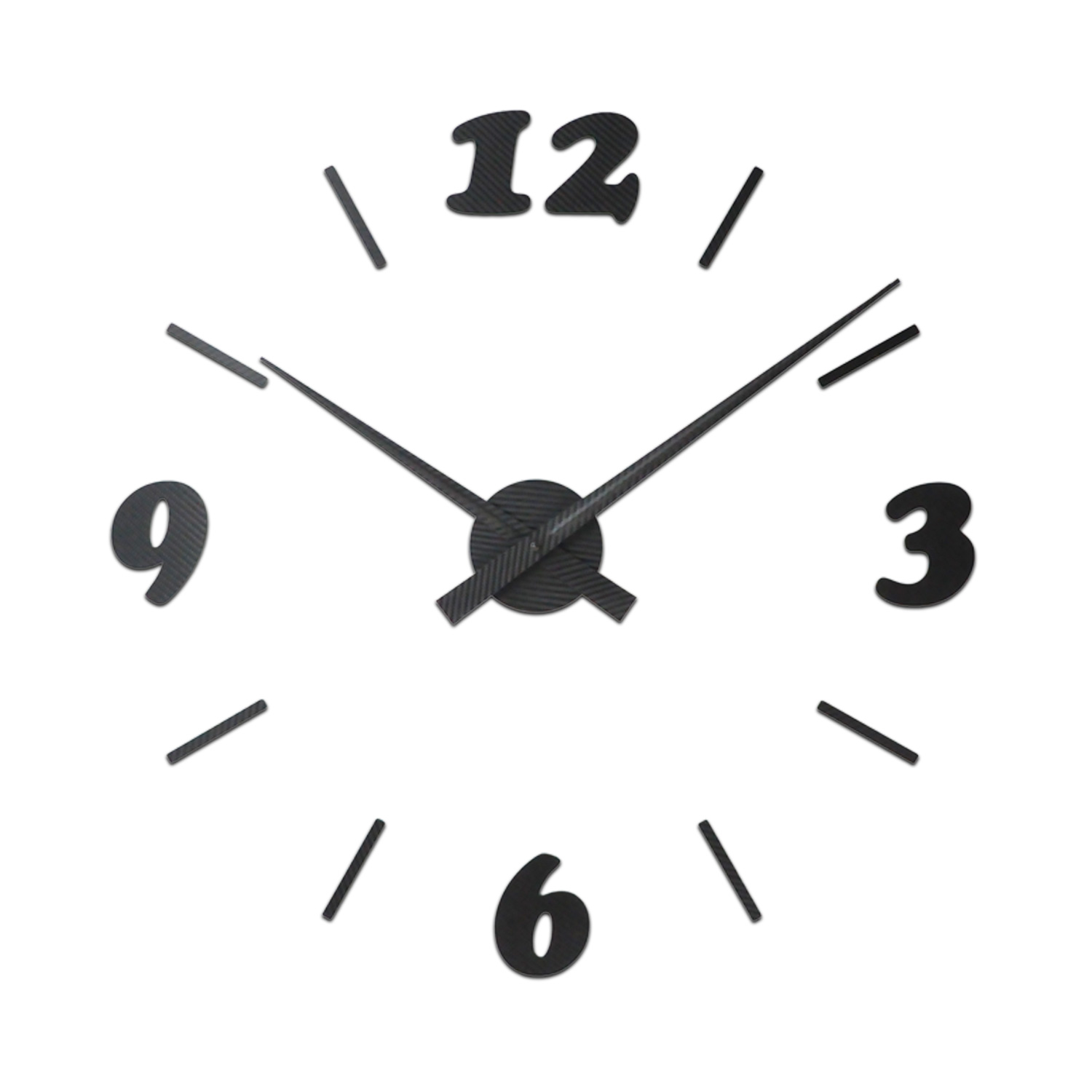 Carbon2 Wanduhr in Carbon Optik