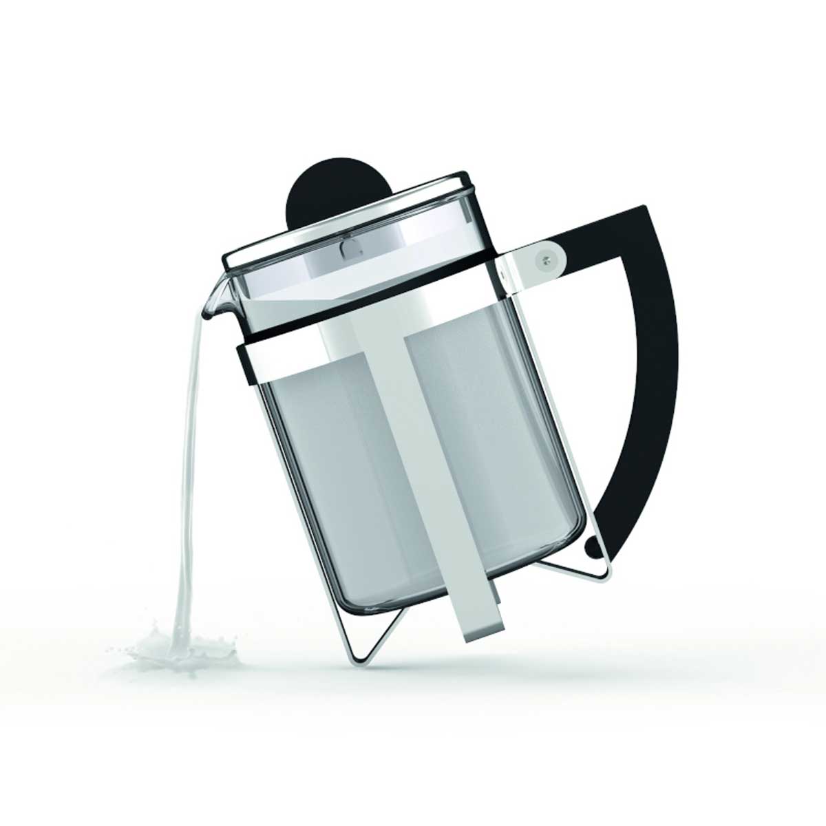 Milchkaennchen_135007_WASSILY_Sahnekaernnchen_Bauhaus_Design Sahnekännchen für perfekten Kaffeegenuß - Seitenansicht