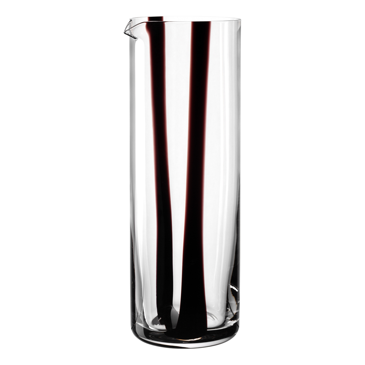 Leonardo - Krug BANDA NERA - Wasserkaraffe 1 l - Glaskrug mit Farbstreifen