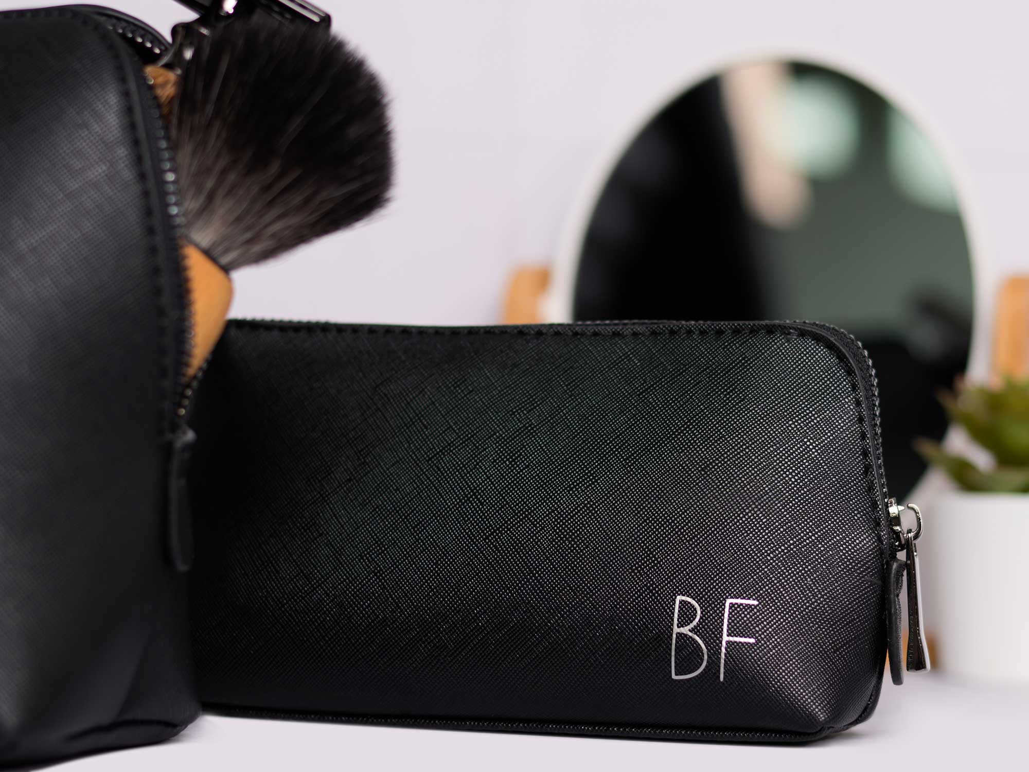 Kulturtasche-Herren-Monogramm3 Toilettentasche für Männer mit Initalen - kleine Tasche