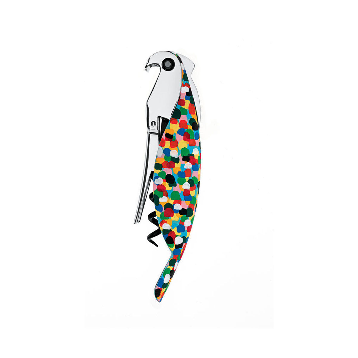 Alessi - Parrot Sommelier-Korkenzieher Proust/Multi – Design-Kellnermesser von Alessandro Mendini