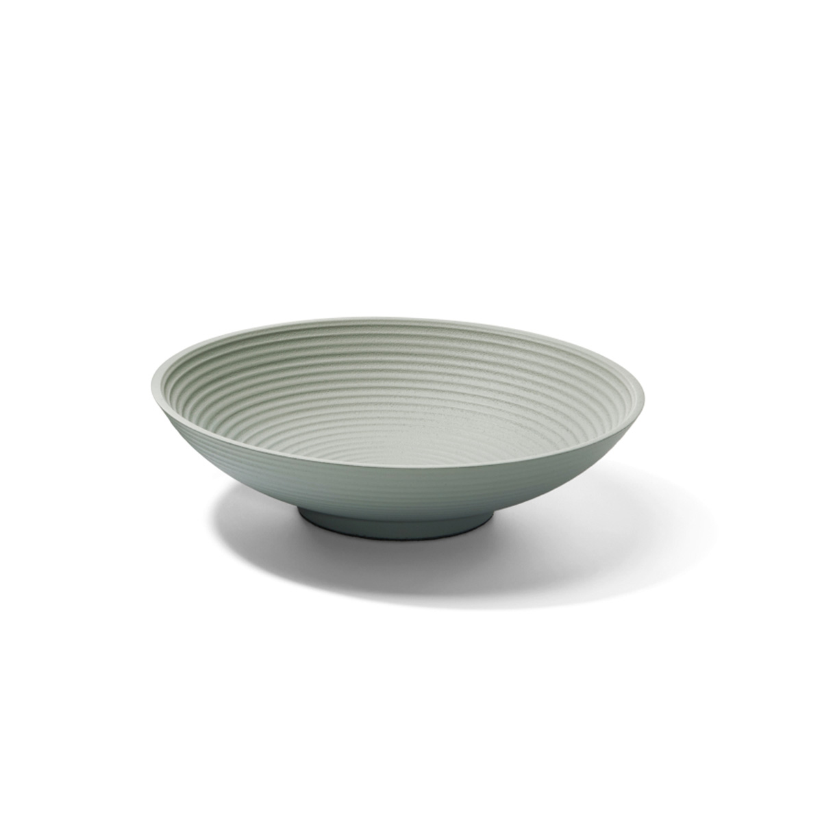 zen_obstschale_philippi_1 Runde Obstschale aus Aluminium in Steingut Optik
