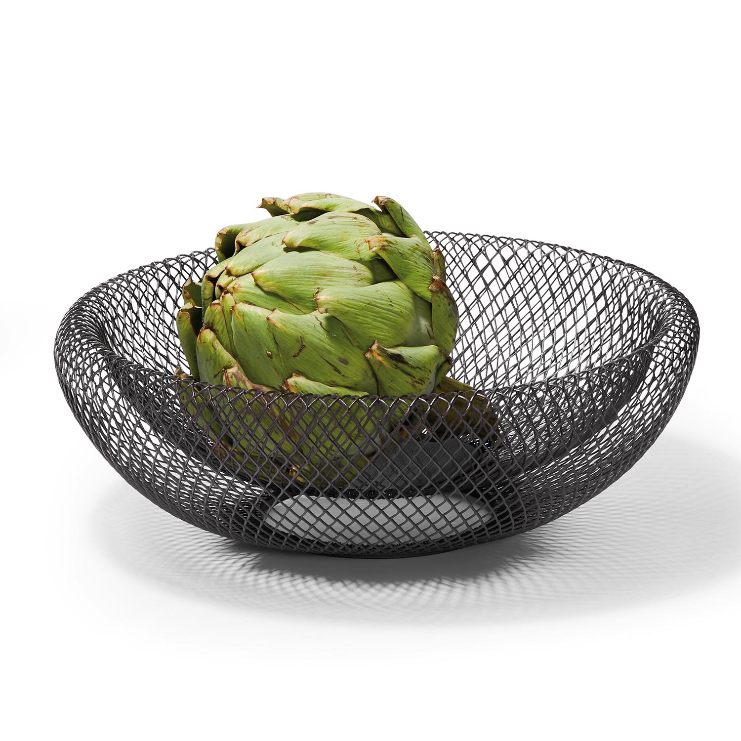 153012_MESH_Schale_flach_deco Kleine Schale aus Draht geflochten für Obst und Gemüse