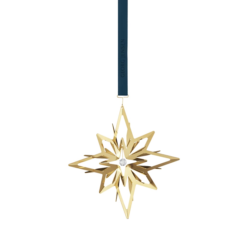 Georg Jensen - Weihnachtsmobile Stern mit Goldauflage 