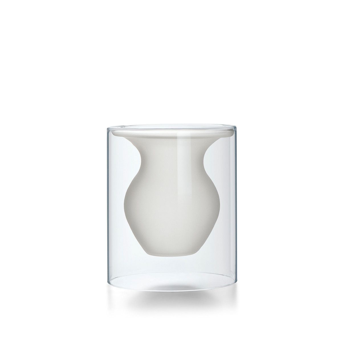 Philippi - Tischvase Esmeralda mit Frosteffekt - Blumenvasen aus mattem Glas