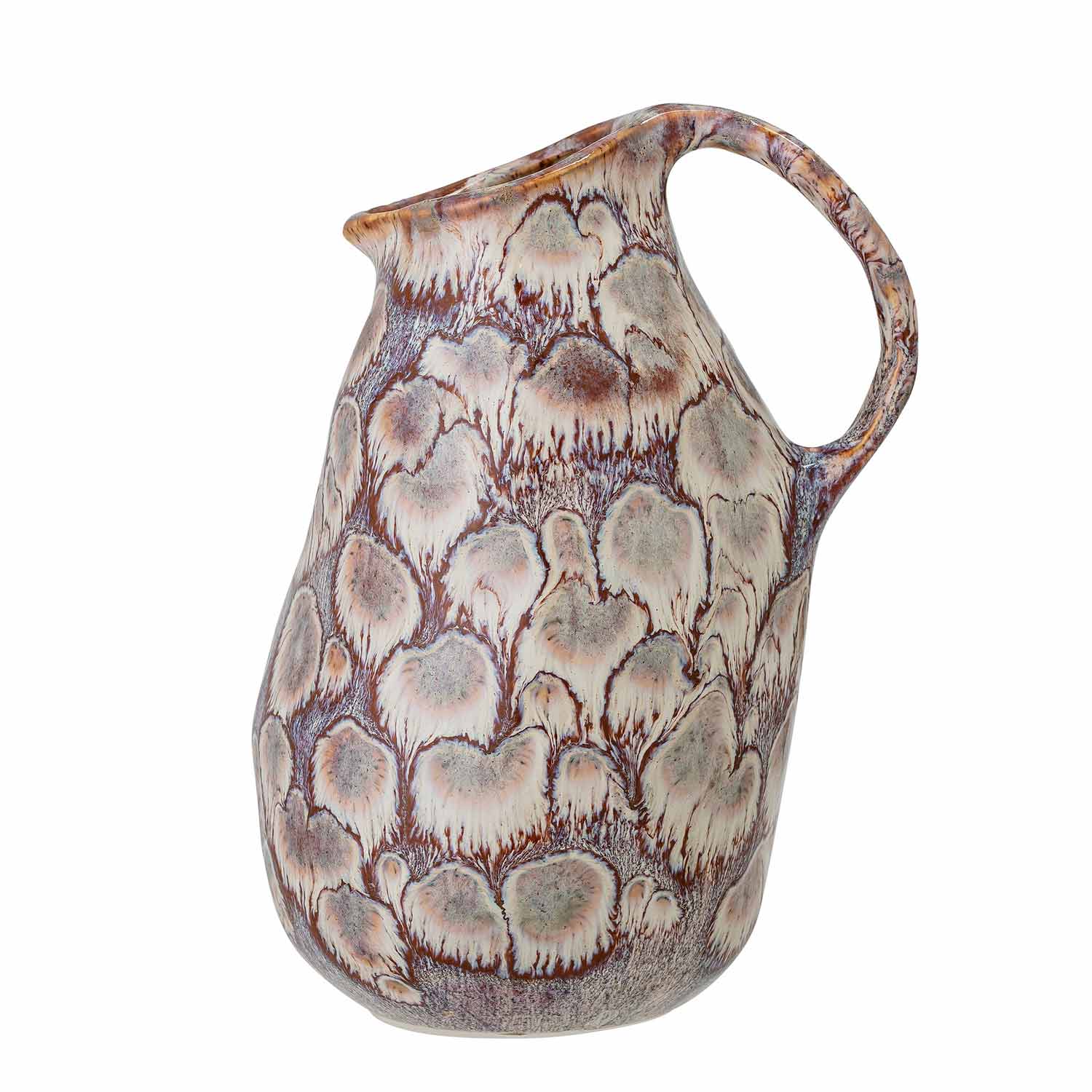 Vase_aus_Steingut_82052771_2 Vase mit abstraktem Muster aus Steingut - mit Henkel