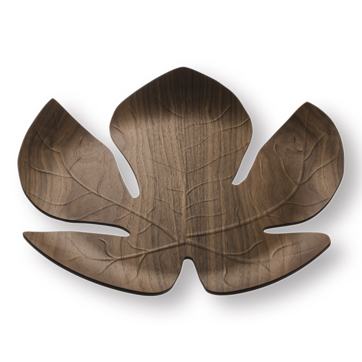 LegnoArt - Dekorative Obst & Dekoschale Adamo aus Holz mit detallierter Blattmaserung