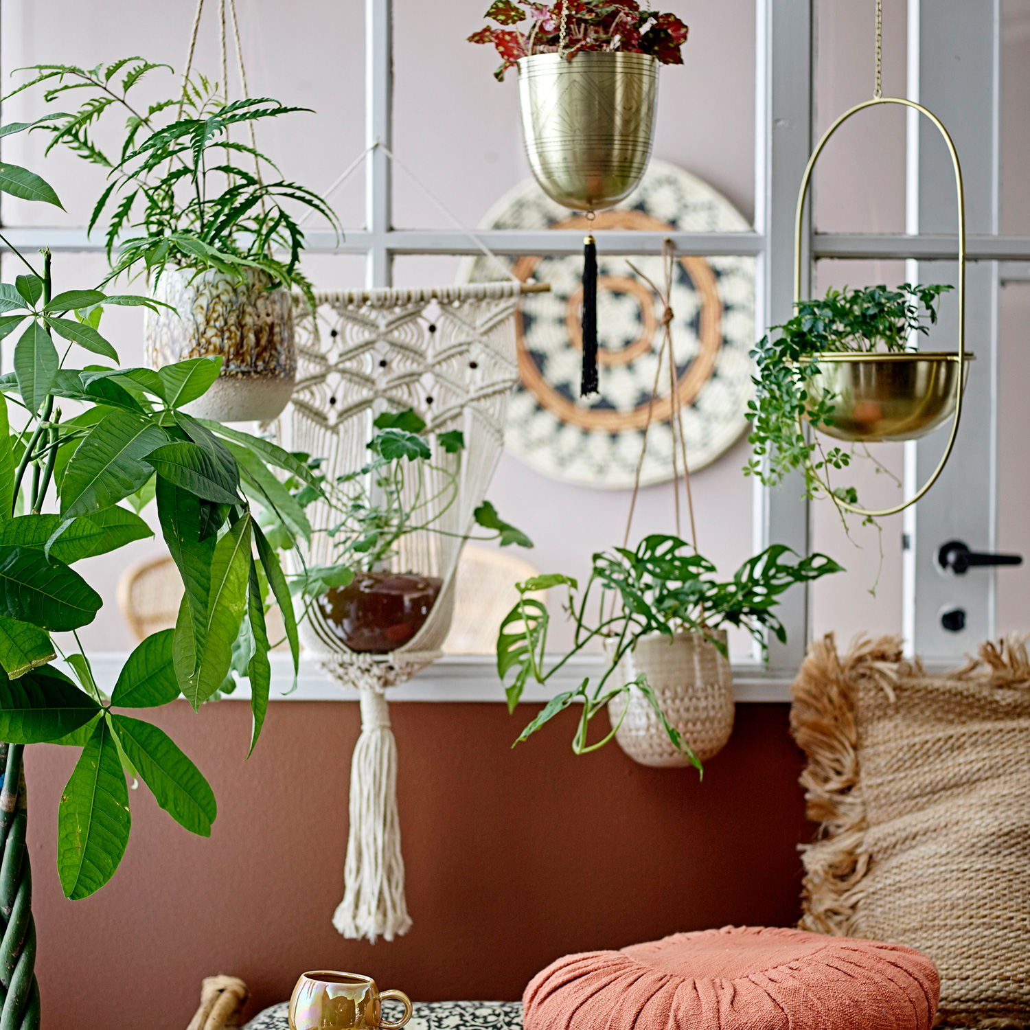 82049682_20 Flowerpot, Hanging, Gold, Metal