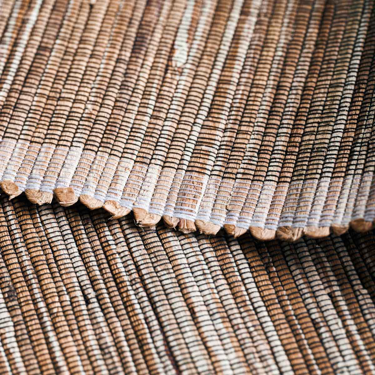 Platzset_Bols_261941010_5 4tlg. Platzset aus brauner geflochtener Wasserhyazinthe - Nahaufnahme der Struktur