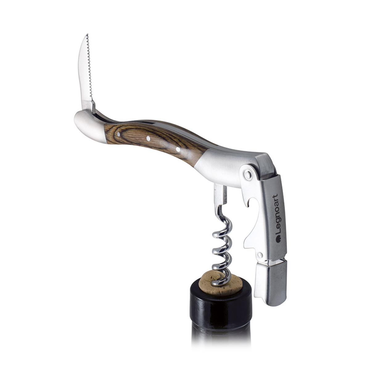 LegnoArt - Korkenzieher & Weinöffner Roero mit Griff aus Buchenholz