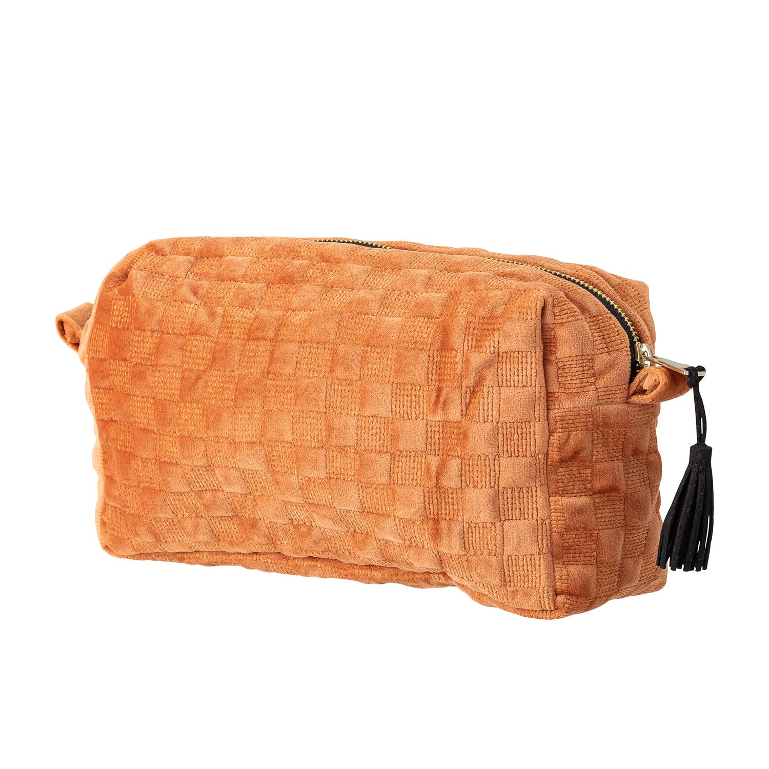 82047936 Kosmetiktasche Orange | Kulturbeutel mit Korbmuster | Necessaire - Bloomingville