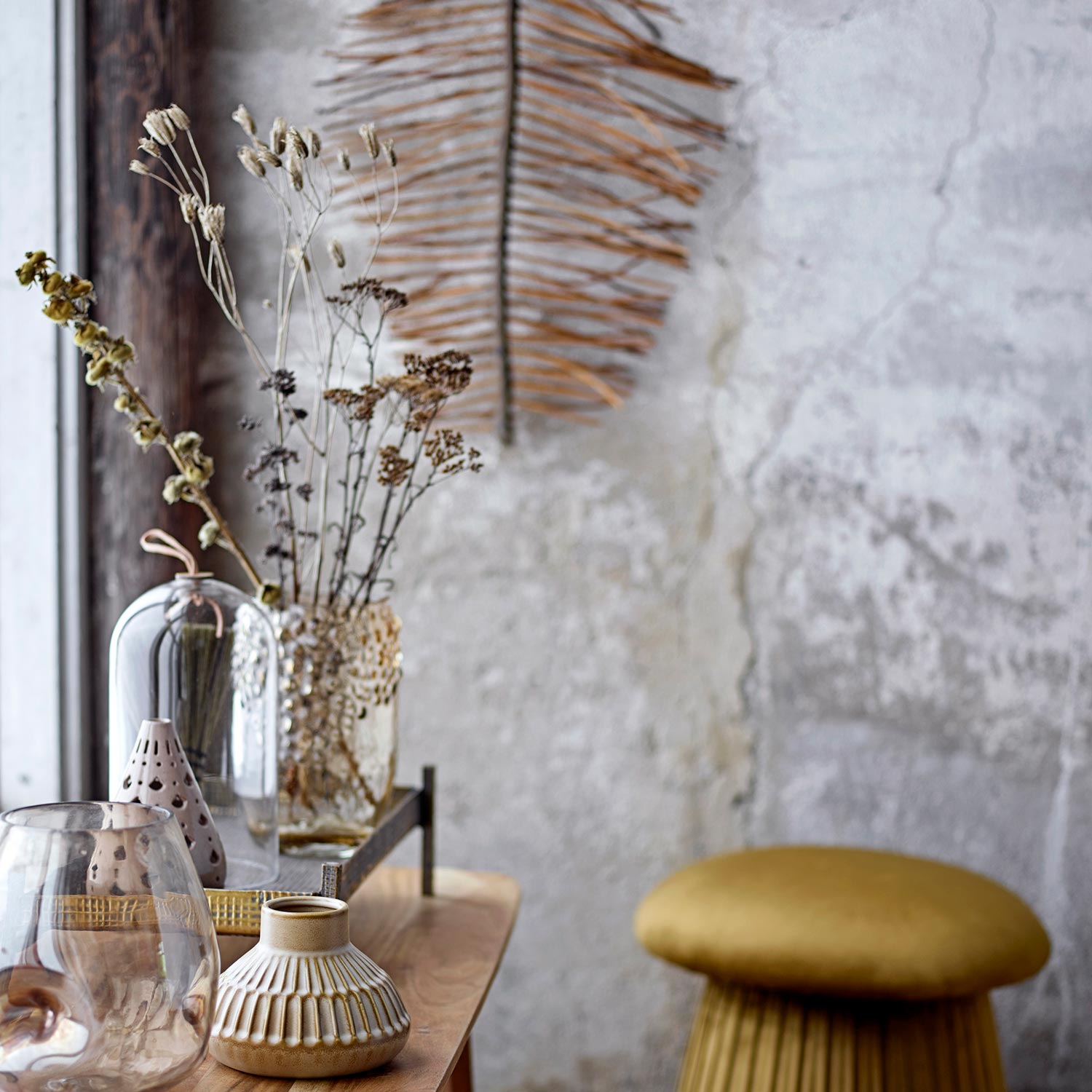 82050234_96 Enok Wall Decor, Brown, Blechnaceae