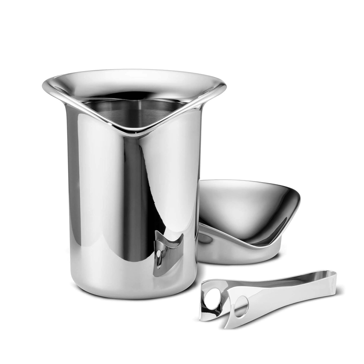 Georg Jensen - WINE & BAR Edelstahl Eiskübel mit Zange