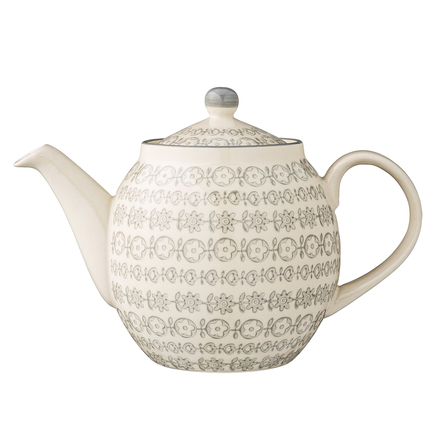21100609 Bloomingville | Teekanne Karine Teapot Kanne Retrostil – grau