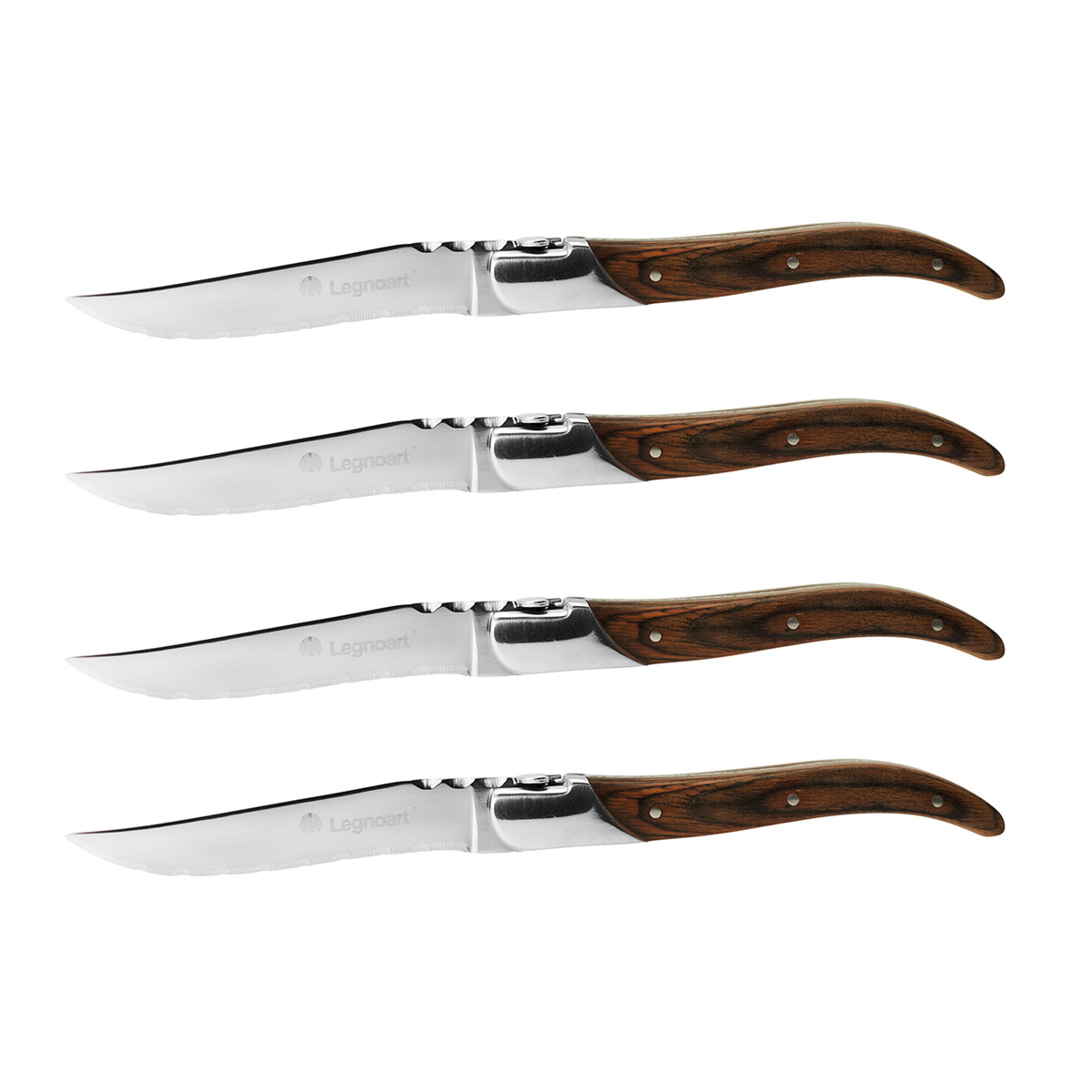 LegnoArt - Steakmesser-Set Fassona mit edlen Holzgriffen