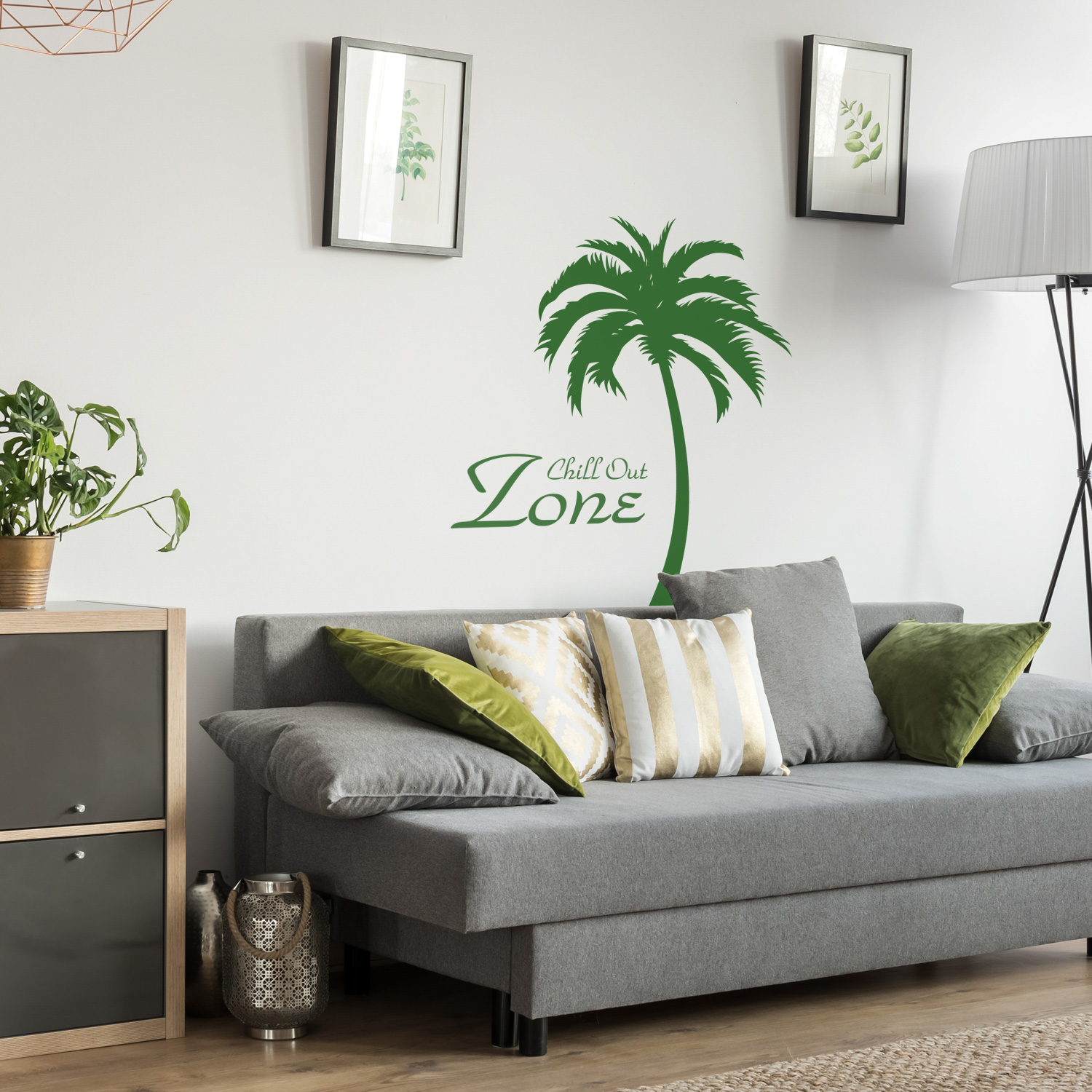 Wandtattoo | Chill Out Zone | Beauty Wellness Palme Wandspruch Kosmetik Salon