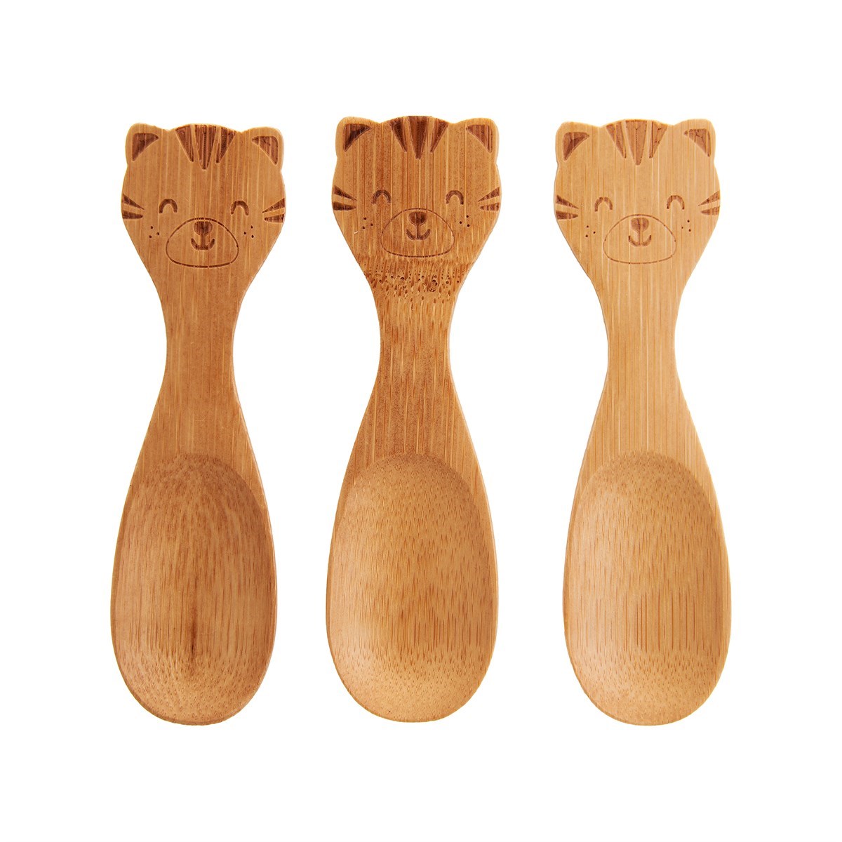 Sass & Belle - Babylöffel Tiger - Bambuslöffel - Kinder-Löffel-Set - 3-er Set