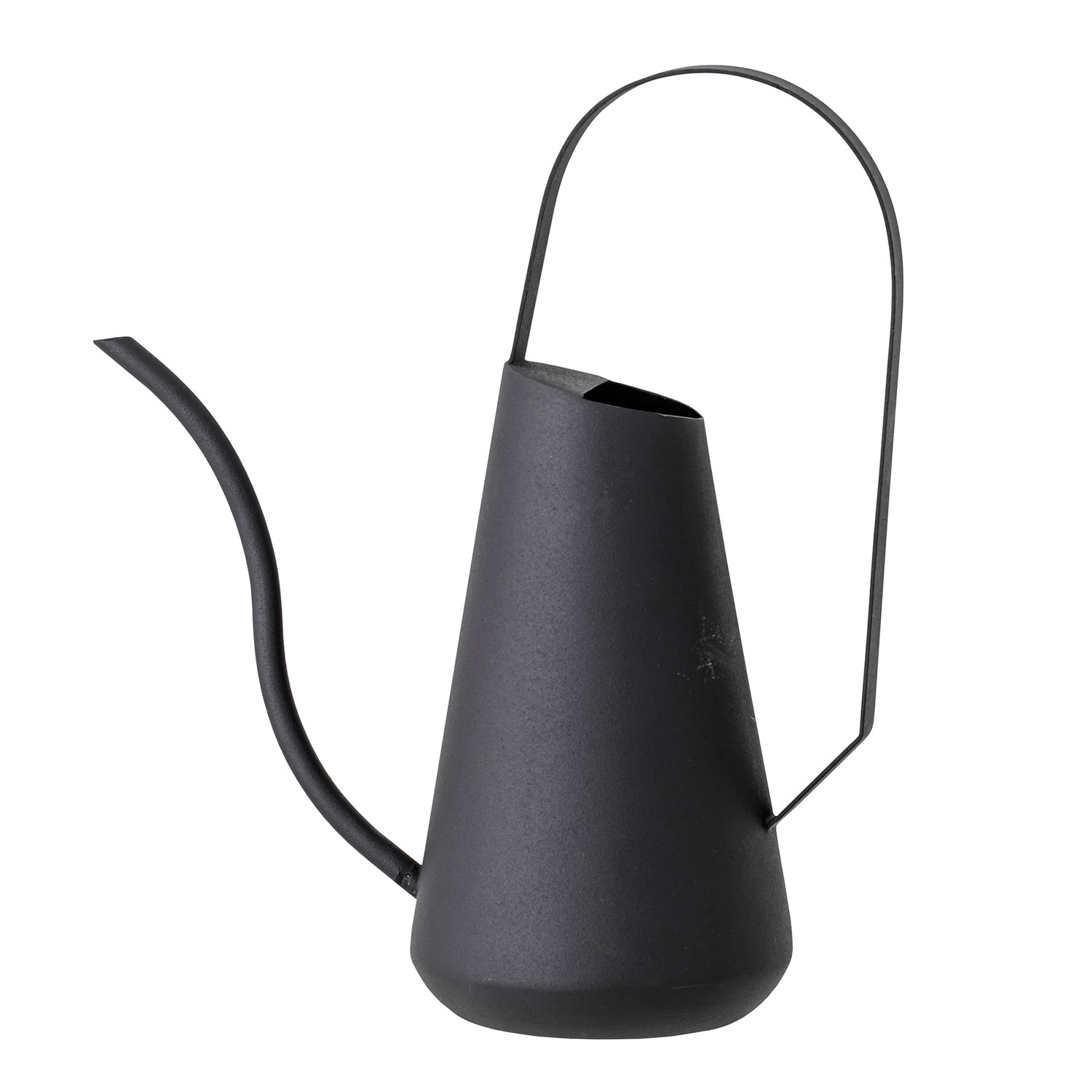 82048825 Schwarze Blumengießkanne mit schmalem Ausguss Seitenansicht