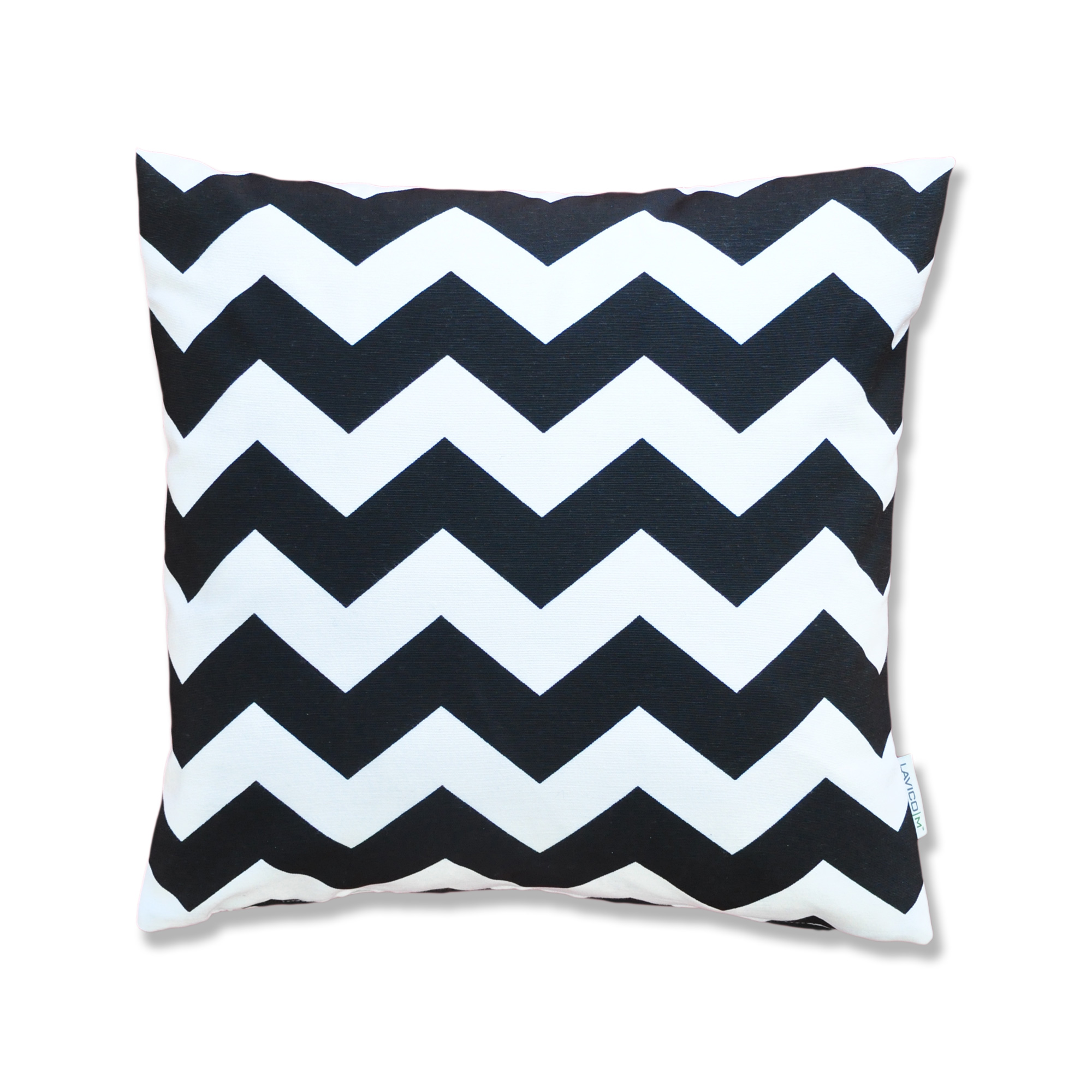 Dekokissen-Chevron-Streifen-weiss-1 Kissen aus leichtem Dekostoff, Chevron-Streifen
