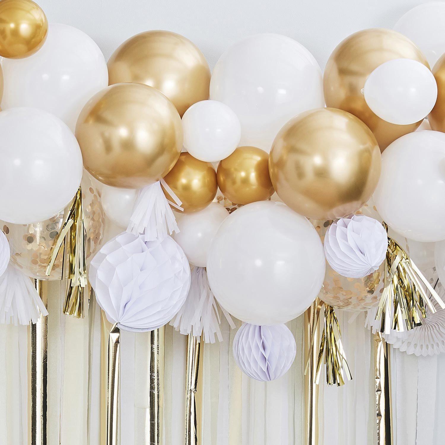 mix-226_2 Ginger Ray - Ballongirlande Gold-Weiß Nahansicht