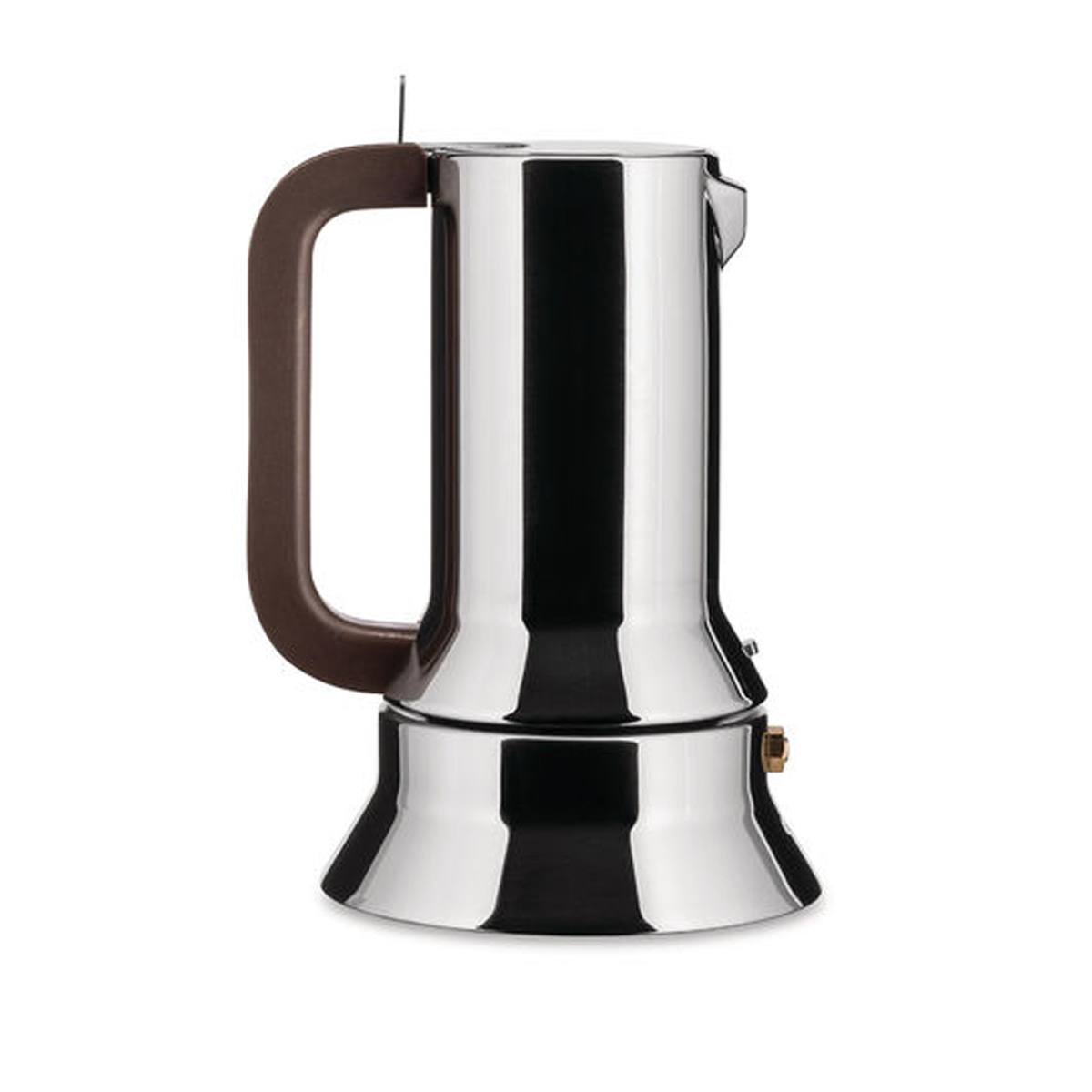 Alessi - 9090/3 Espressokocher 3 Tassen Edelstahl – Induktionsgeeignete Mokkakanne 150 ml