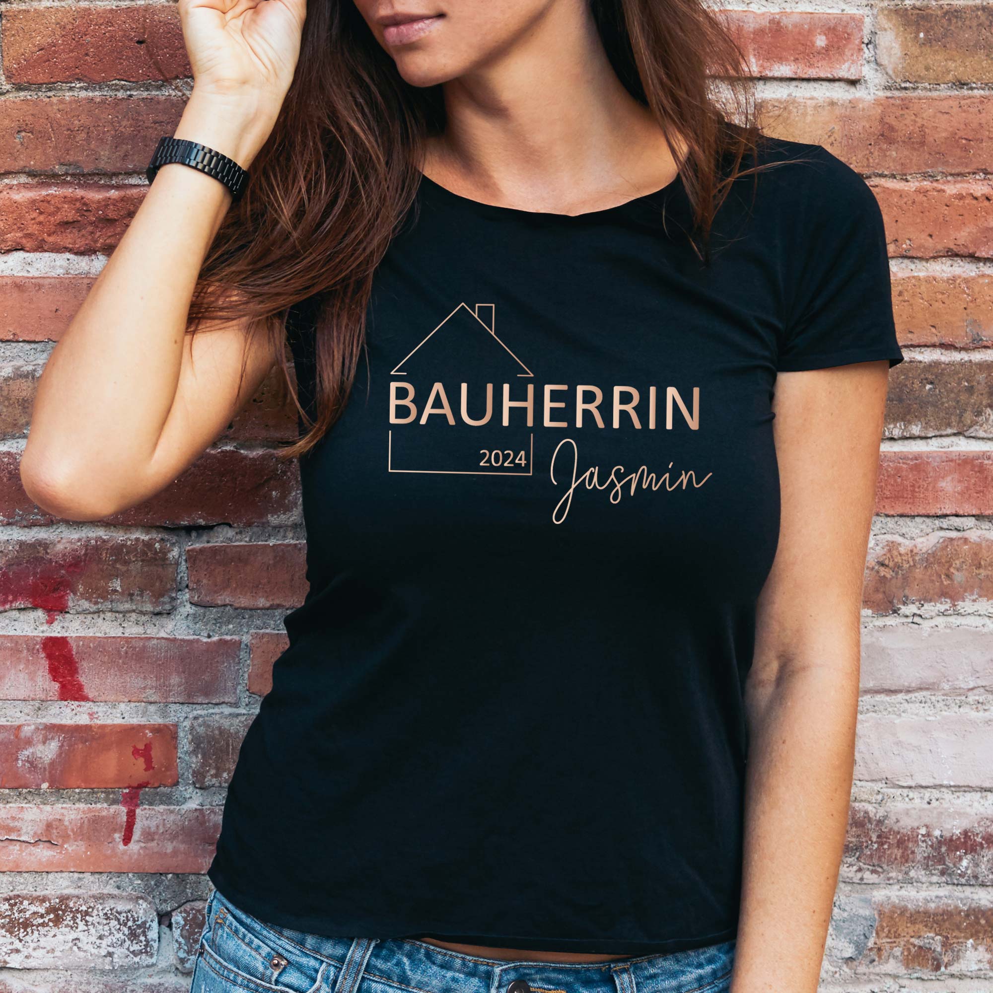 Damen Shirt mit Jahreszahl und Namen