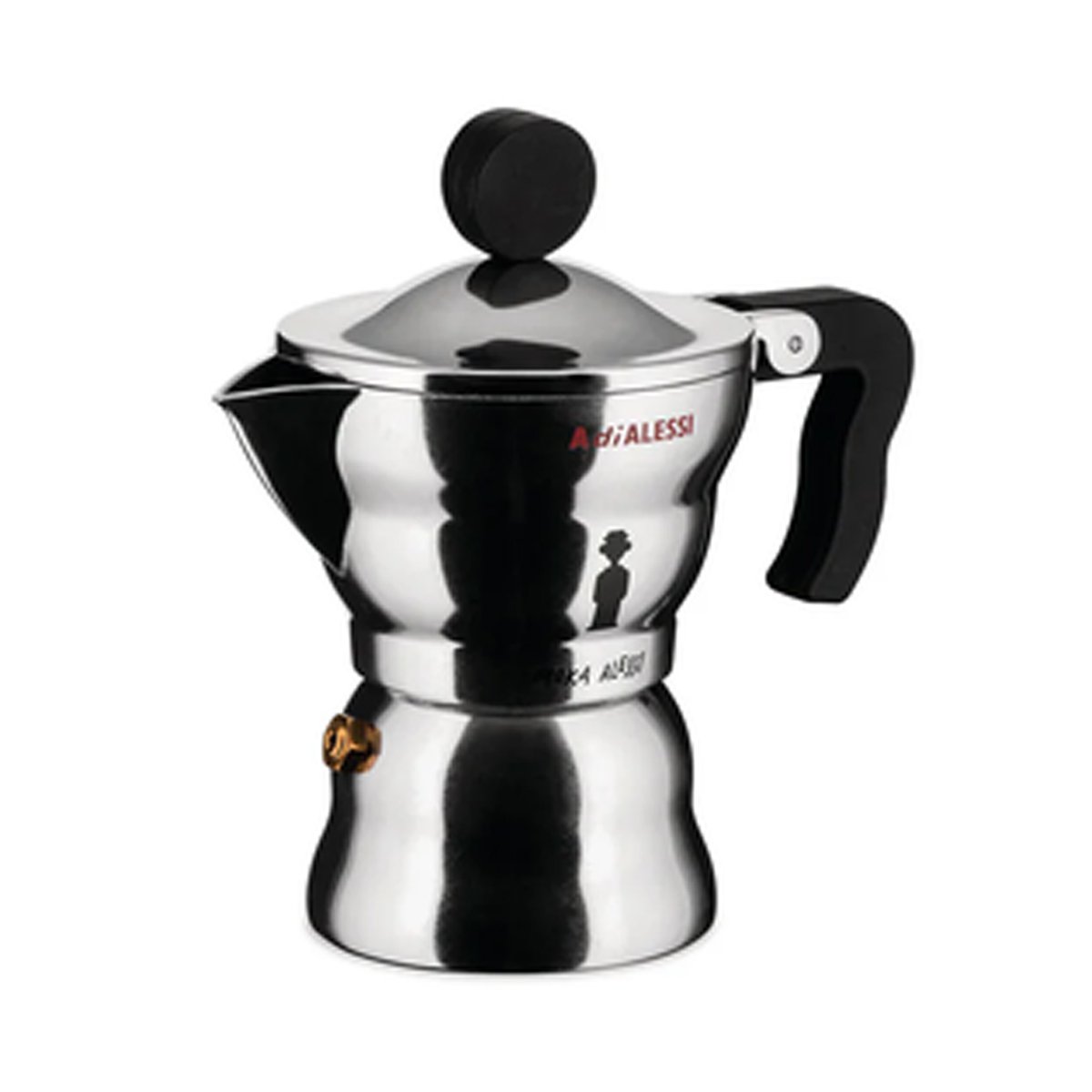 Alessi - Moka Alessi Espressokocher 3 Tassen – Design-Mokkakanne aus Gussaluminium