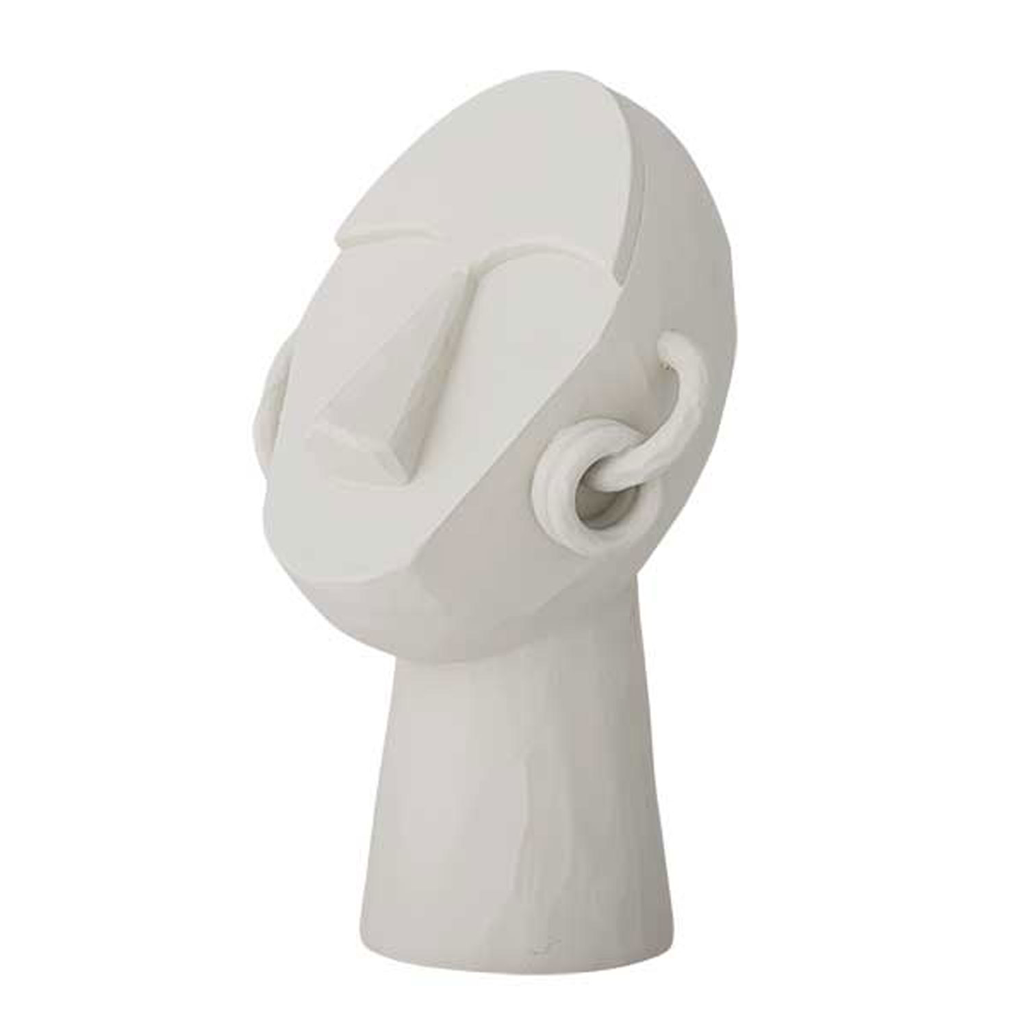 Skulptur_82053984_1 Skultur mit Gesicht und großen Ohrringen - Seitenansicht