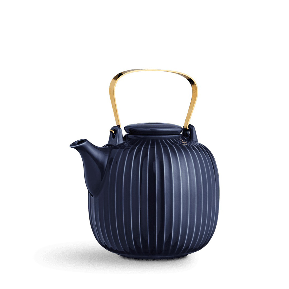 Kähler Design 693057 - Hammershøi Teekanne indigo mit integriertem Teesieb