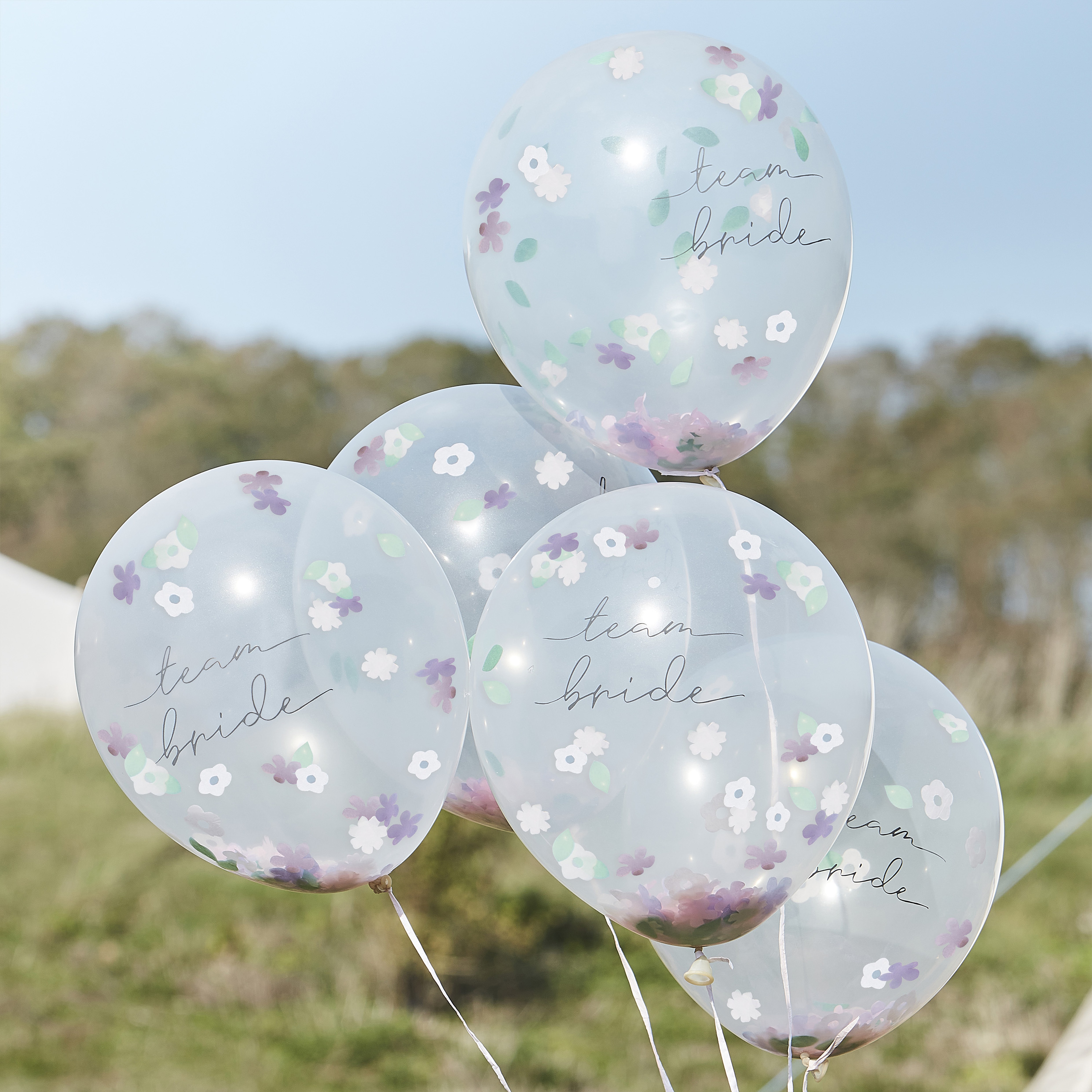 Ginger Ray - Ballons mit Blumen-Konfetti