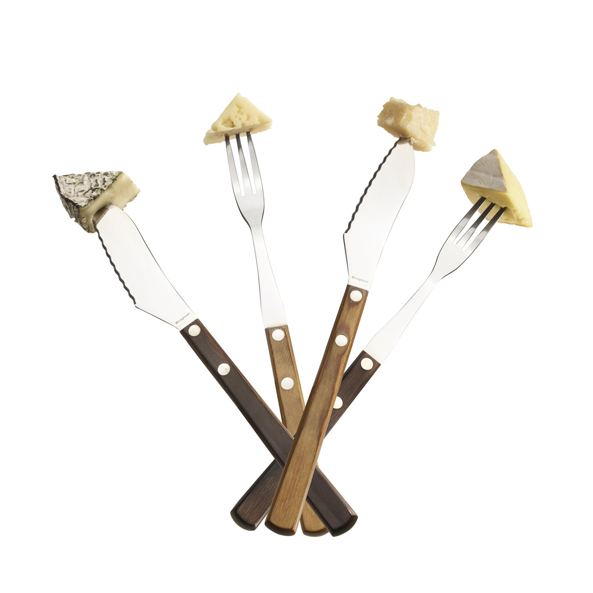 LegnoArt - VALAIS Käsebesteck-Set – 4-tlg. Profi-Set aus japanischem Stahl