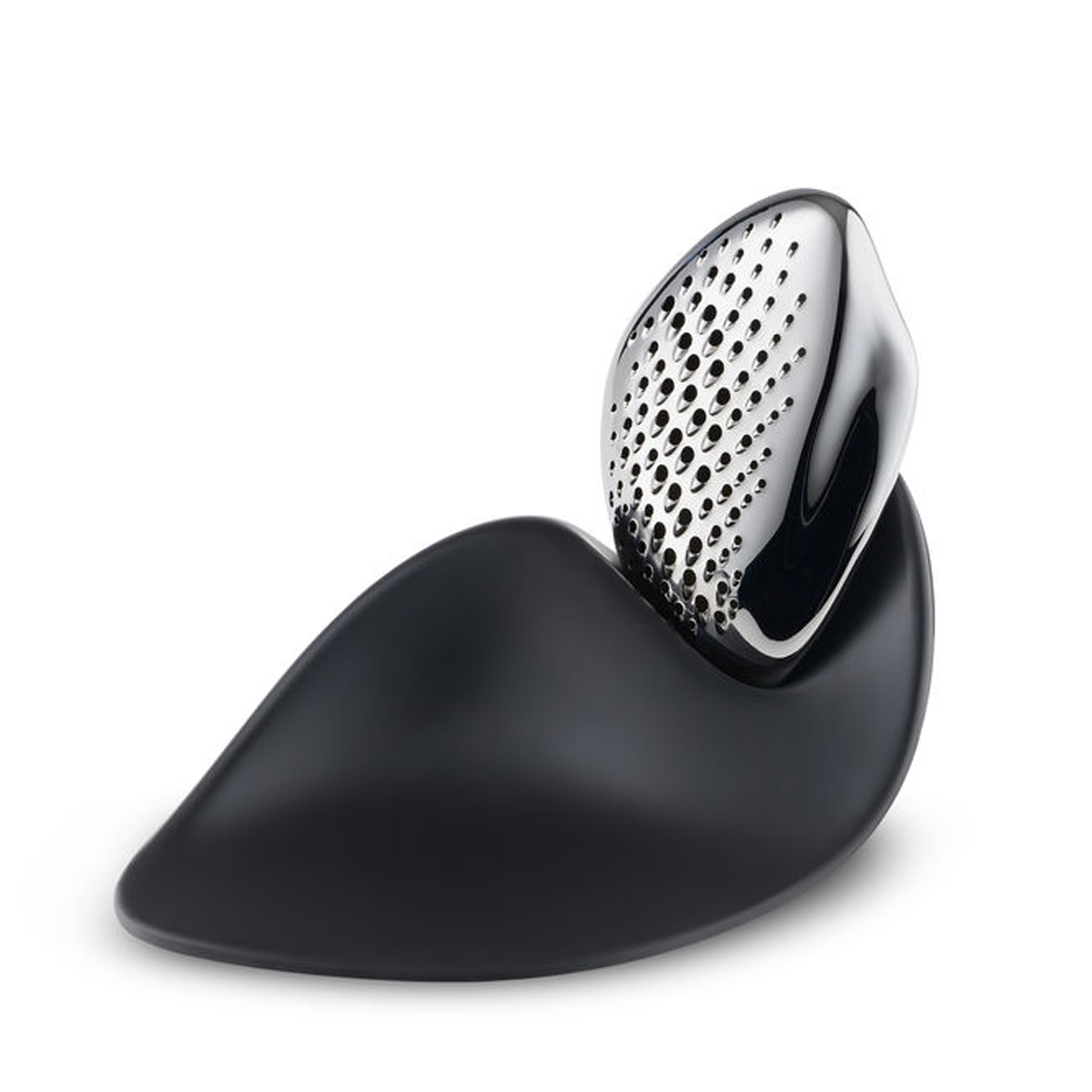 Alessi - Forma Käsereibe aus Edelstahl – Design-Reibe mit Ablage von Zaha Hadid