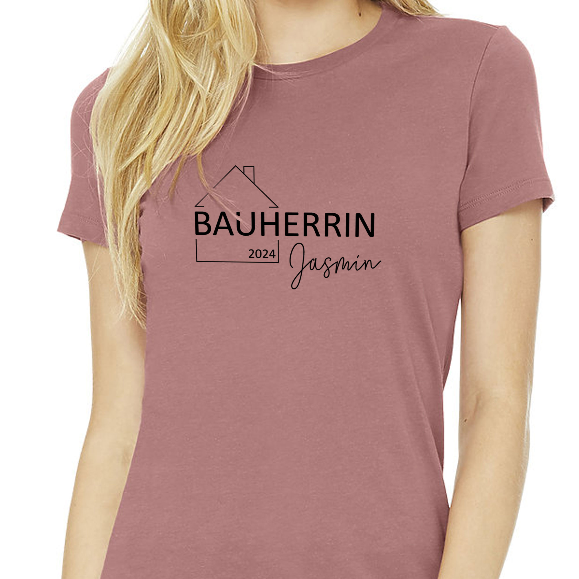 T-Shirt Bauherrin - mauve