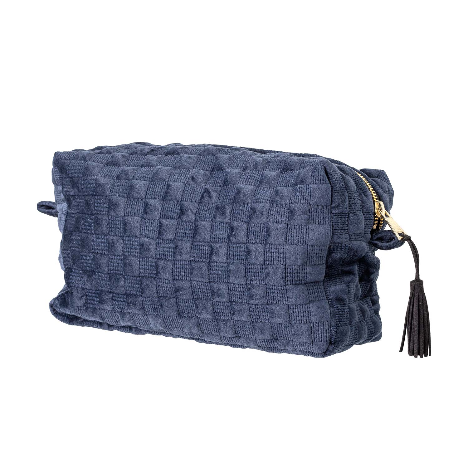 82047934 Kulturtasche mit Flechtmuster | Schminktasche Blue | Waschbeutel - Bloomingville