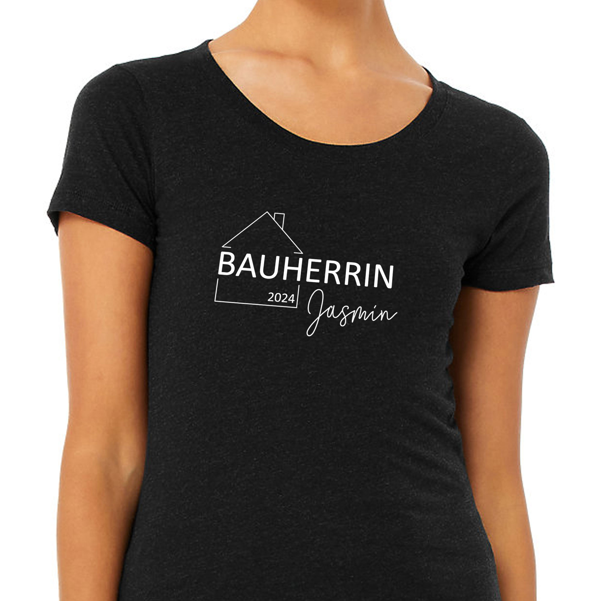 T-Shirt Bauherrin - schwarz