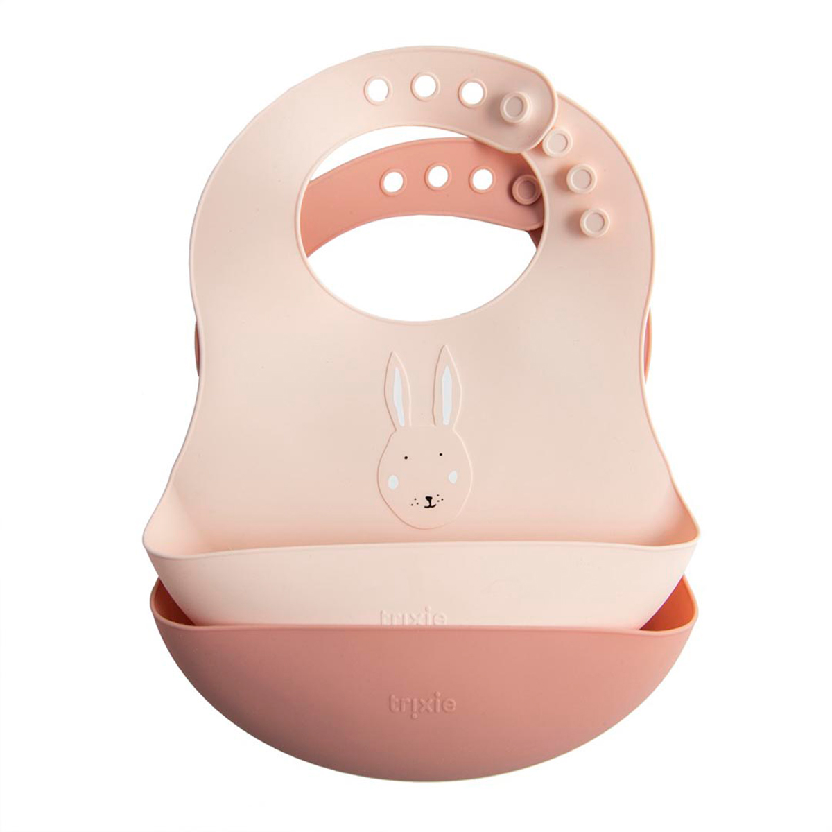 Trixie - Lätzchen - Mrs. Rabbit - Silikon Lätzchen - Hase - 2er-Set