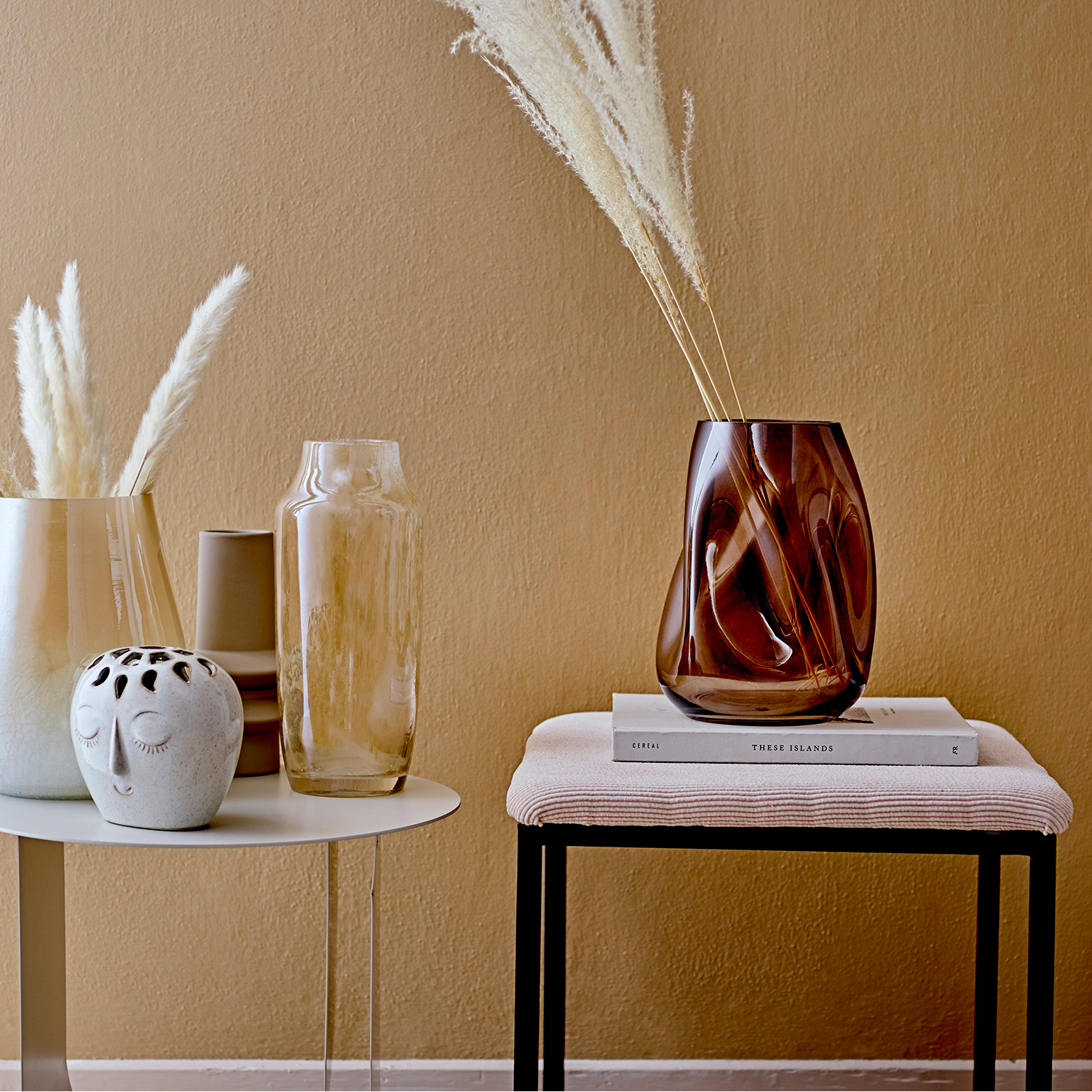 82048946_20 Vase | Glas | Blumenvase Dekoration Brown