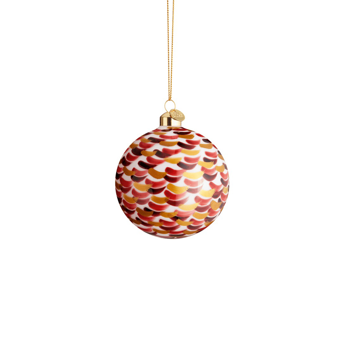 Holmegaard - Souvenir rote Weihnachtskugel mit Punkten
