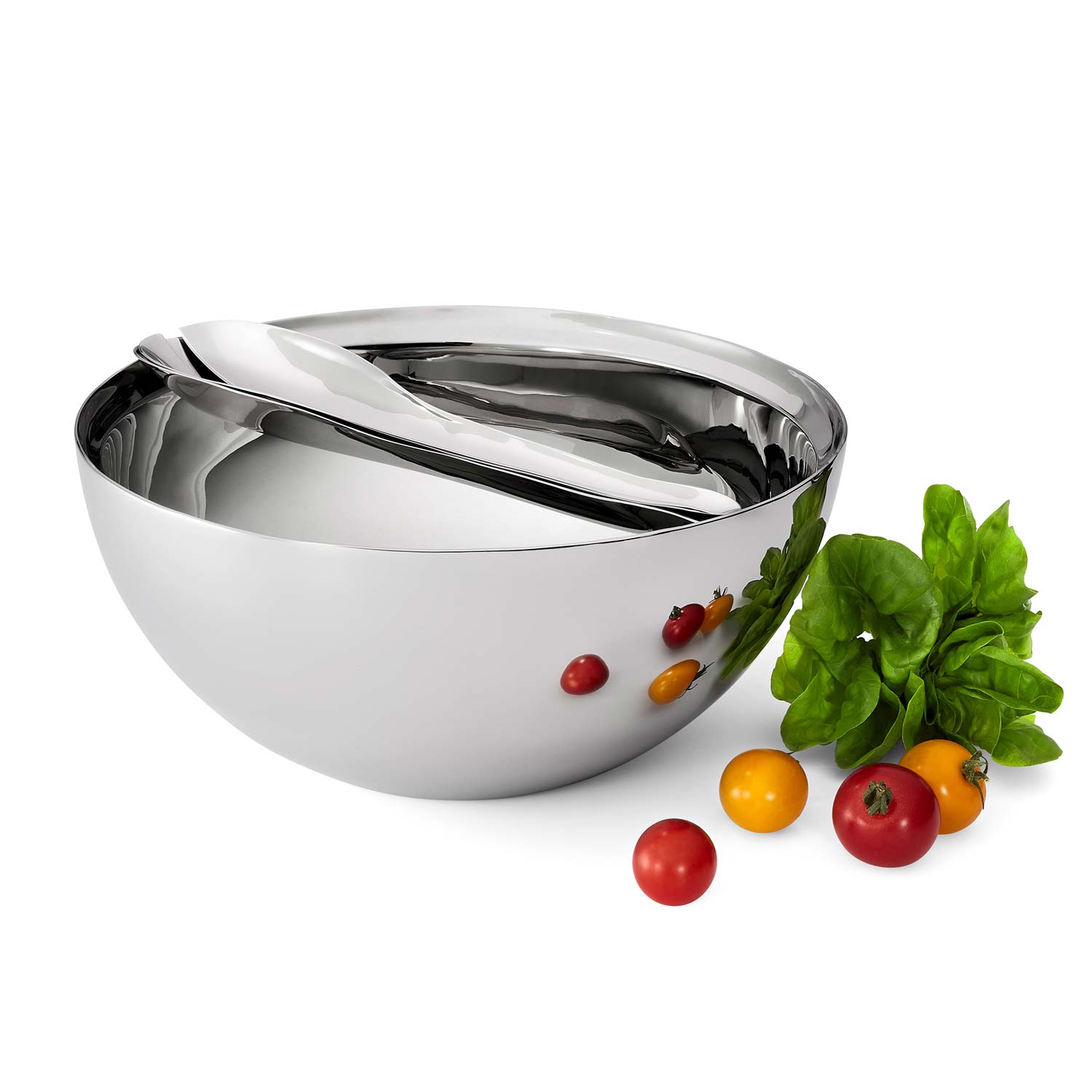 Salatschale_mit_Besteck1 Runde Salatschüssel aus Edelstahl