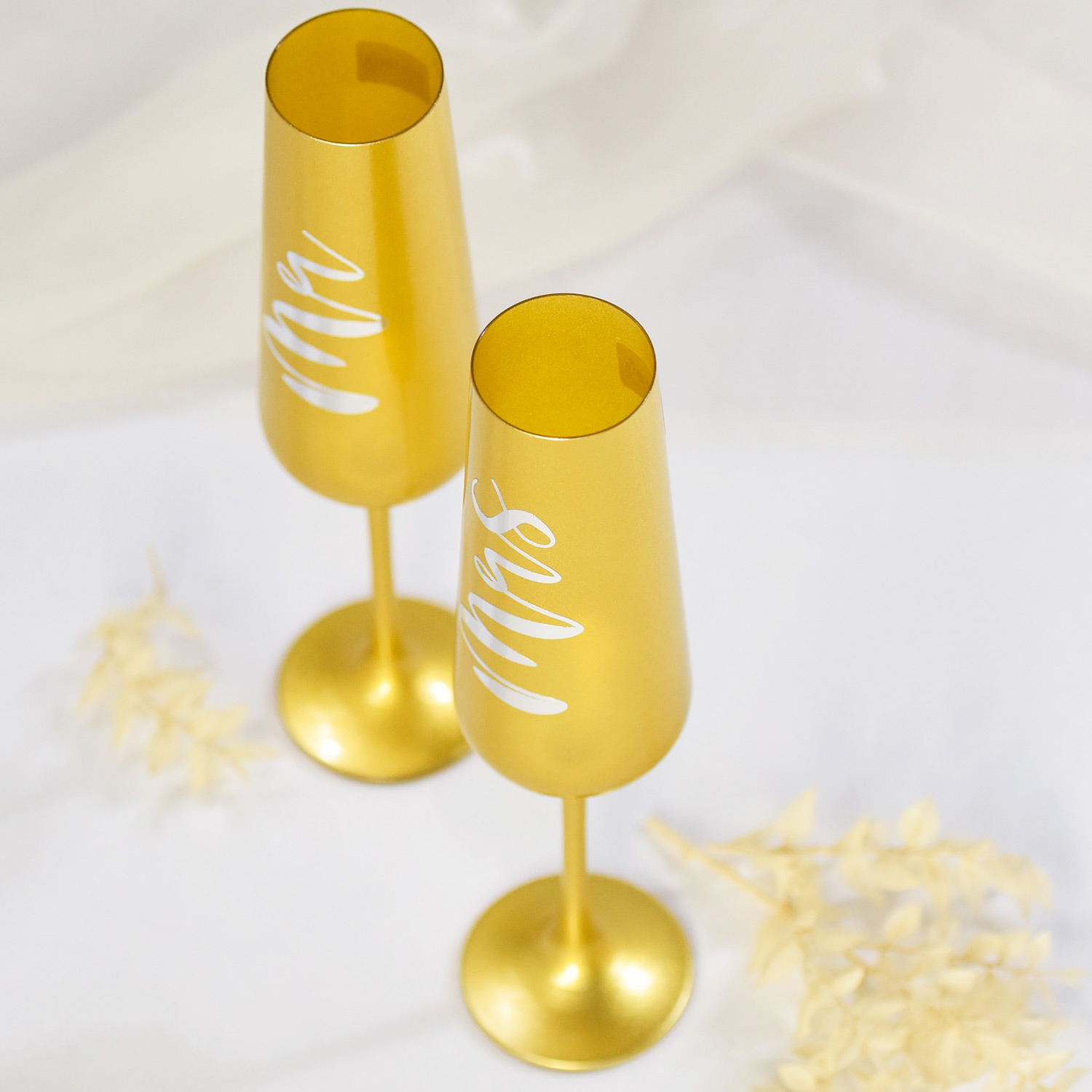 Champagnerglas in Gold