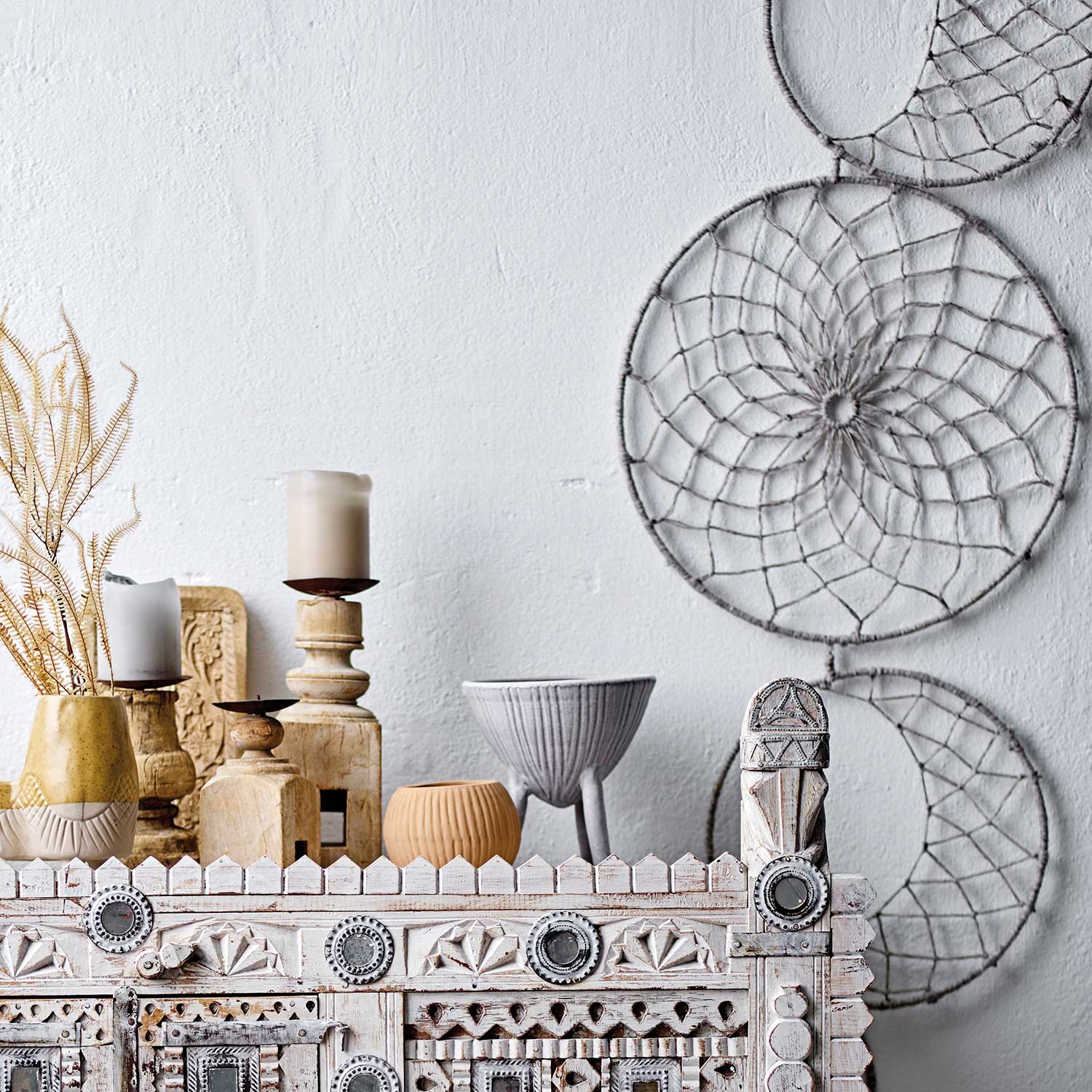 Melly Wall Decor, Grey, Wool